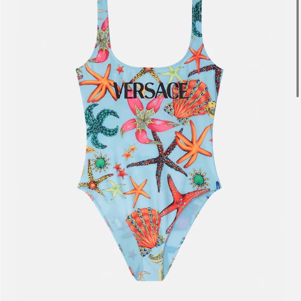 Versace BAROCCO JOCKSTRAP Trésor de la Mer Print One-Piece Swimsuit - Picture 3 of 16